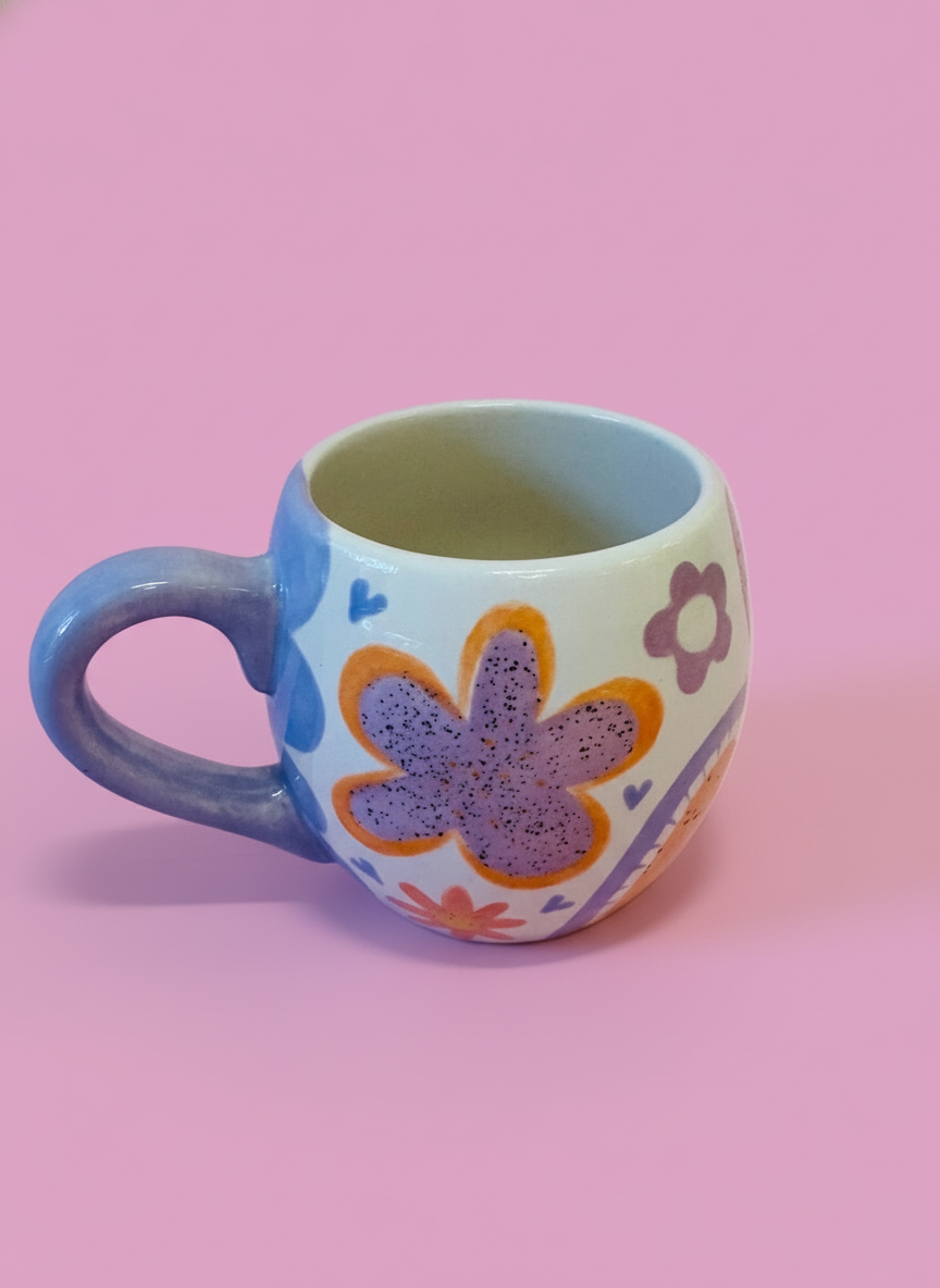 Mini Hug Mug ~ Flower Abstracts