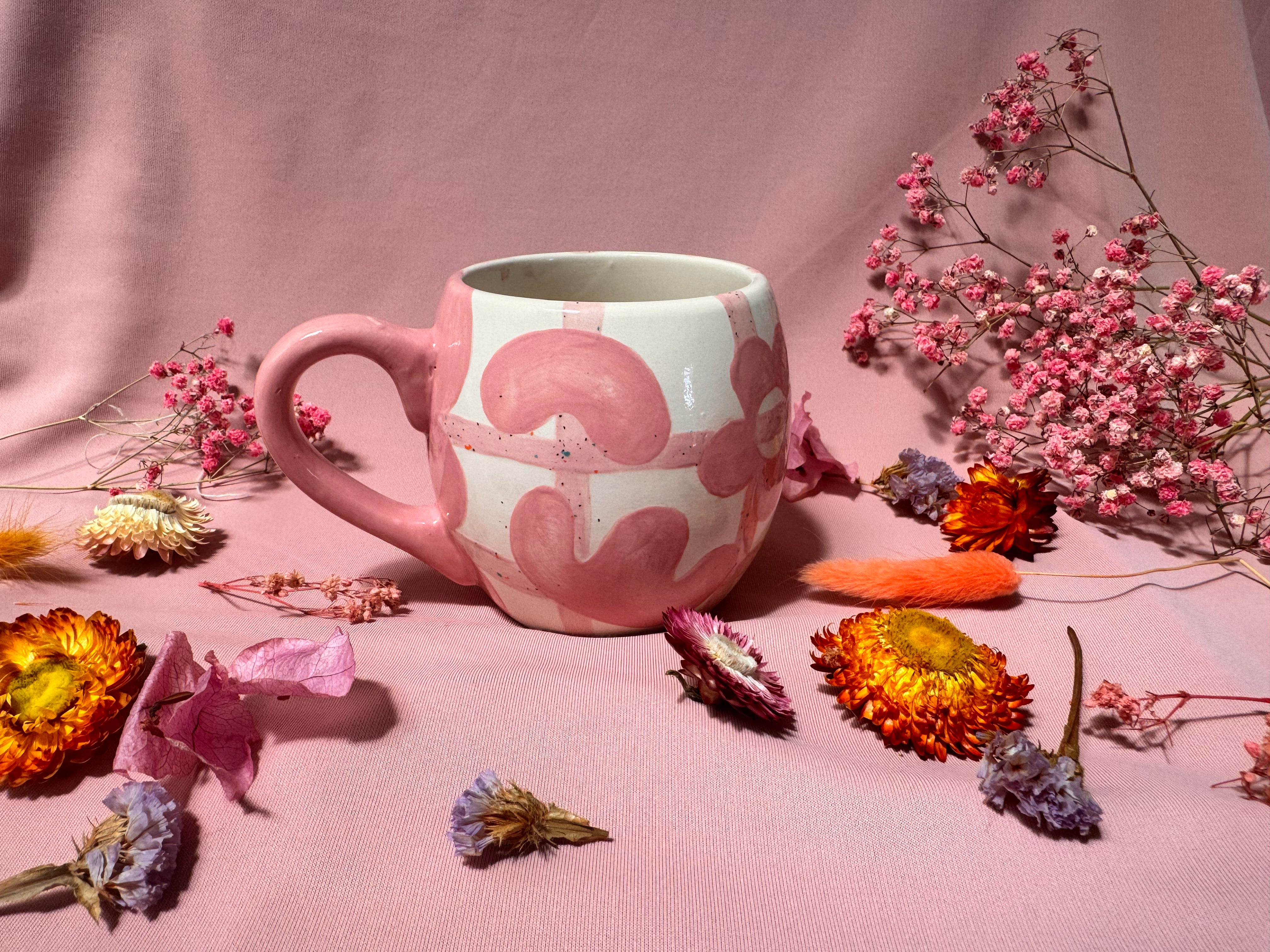 Mini Hug Mug ~ Gingham Abstract