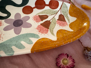 Seconds Sale Oval Platter Sml ~ Gum Blossoms / Wattle