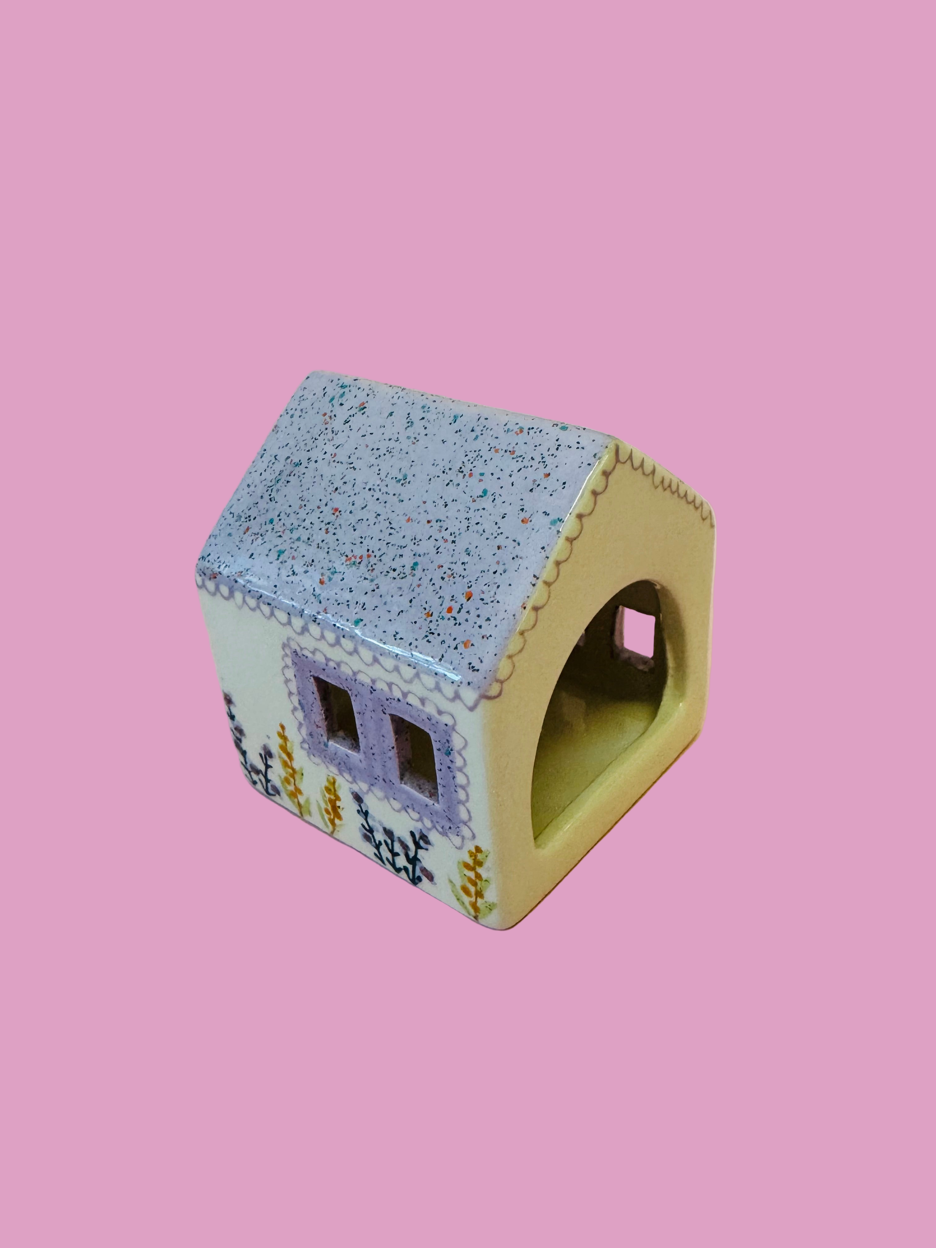 House tea light holder Small~ Lilac