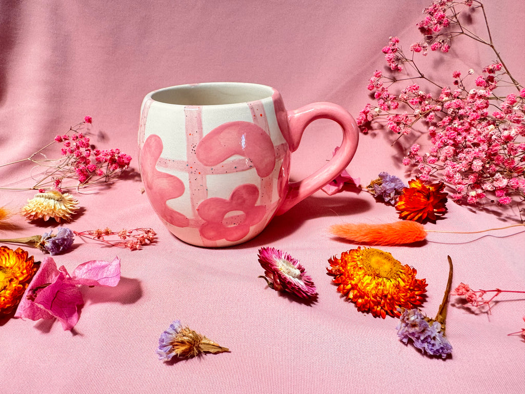 Mini Hug Mug ~ Gingham Abstract