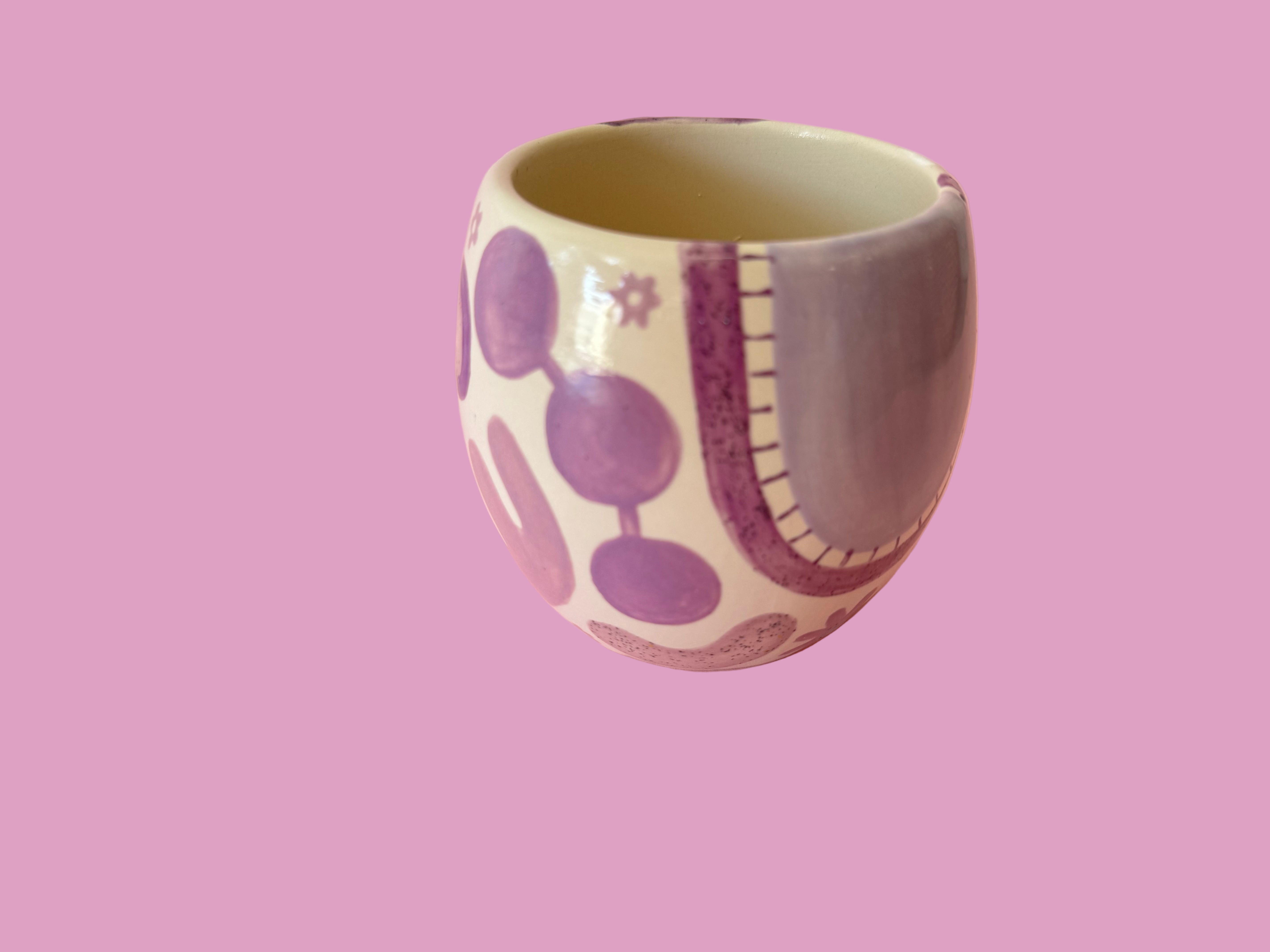 Mini Hug Mug ~ Purple Monotone