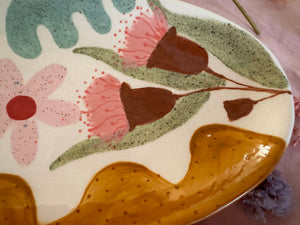 Seconds Sale Oval Platter Sml ~ Gum Blossoms / Wattle