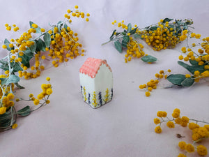 Ceramic House Tiny ~ Pink Florals 2
