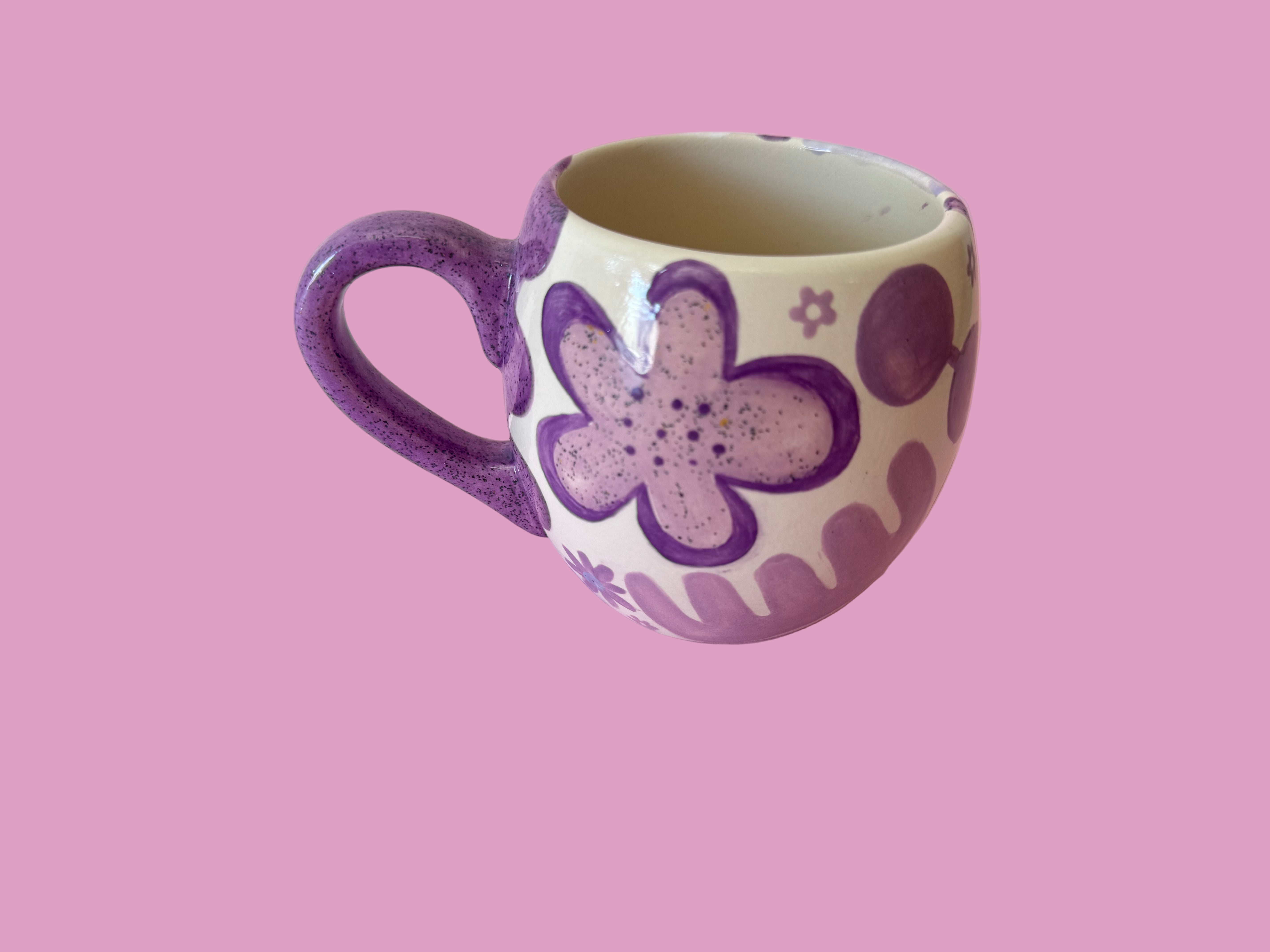Mini Hug Mug ~ Purple Monotone