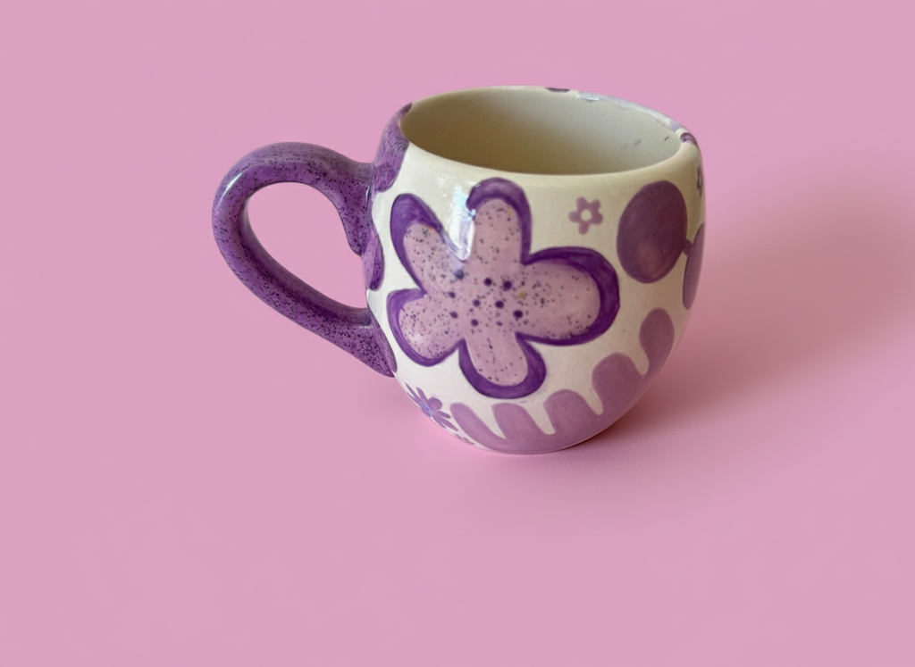 Mini Hug Mug ~ Purple Monotone