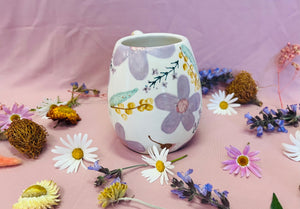 Painted to Order Hug Mug ~ Floral Sprigs